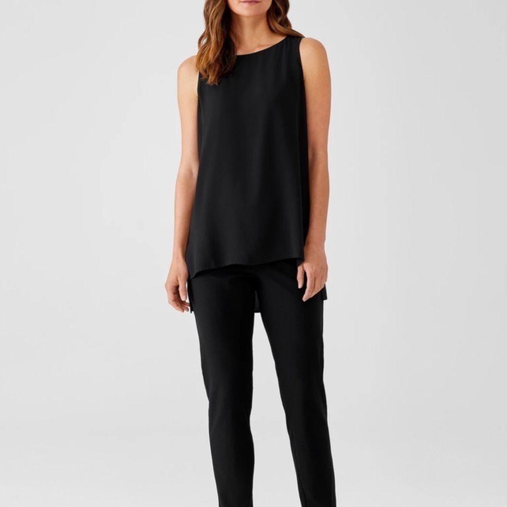 Eileen Fisher black womans Washable stretch crepe pant. XS
